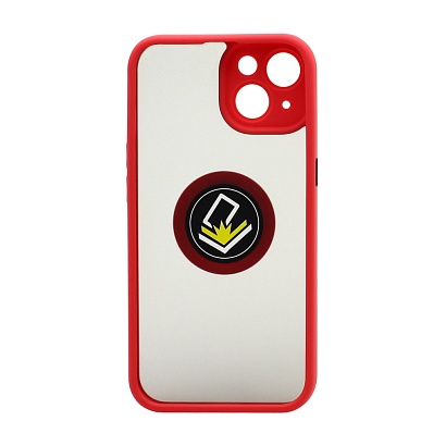 Чехол Shockproof Ring для Apple iPhone 14/6.1 (002) красно-черный