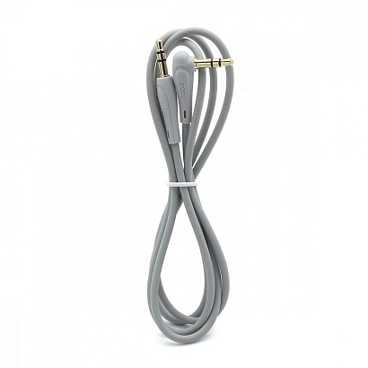 Кабель AUX (3,5 mm jack) HOCO UPA 14 (100см) серый
