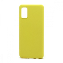 Чехол Silicone Case NEW ERA (накладка/силикон) для Samsung Galaxy A41 желтый