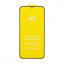 Защитное стекло Full Glass для Apple iPhone 12/12 Pro/6.1 черное (Full GC) тех. пак