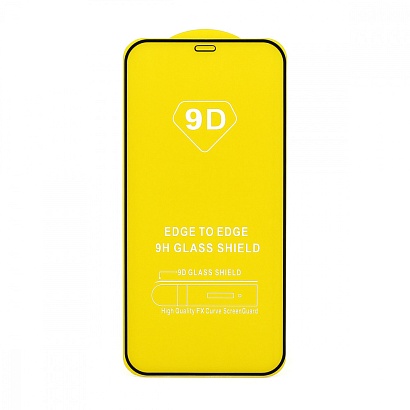 Защитное стекло Full Glass для Apple iPhone 12/12 Pro/6.1 черное (Full GC) тех. пак