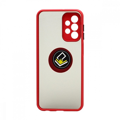 Чехол Shockproof Ring для Samsung Galaxy А23 (002) красно-черный