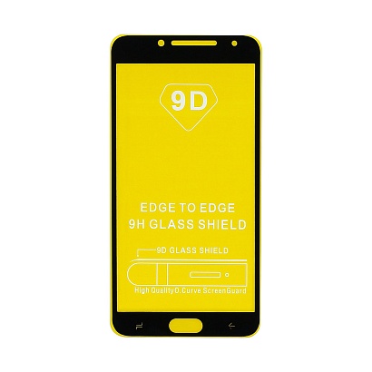 Защитное стекло Full Glass для Samsung Galaxy J4 2018 черное (Full GC) тех. пак
