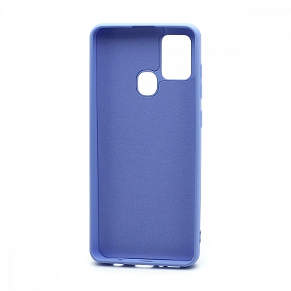 Чехол Silicone Case NEW ERA (накладка/силикон) для Samsung Galaxy A21S голубой