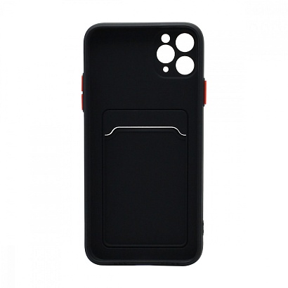 Чехол с кармашком и цветными кнопками для Apple iPhone 11 Pro Max/6.5 (006) черный