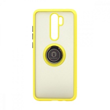 Чехол Shockproof Ring для Xiaomi Redmi Note 8 Pro (001) желто-черный
