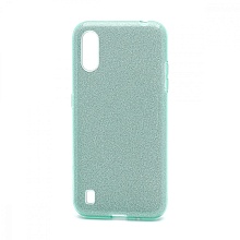 Чехол Fashion с блестками силикон-пластик для Samsung Galaxy A01 зеленый