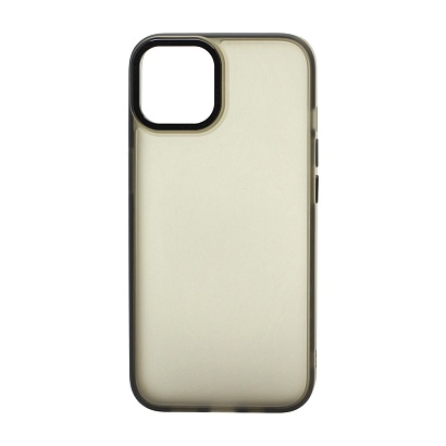 Чехол Metal Frame матовый для Apple iPhone 14/6.1 (001) черный