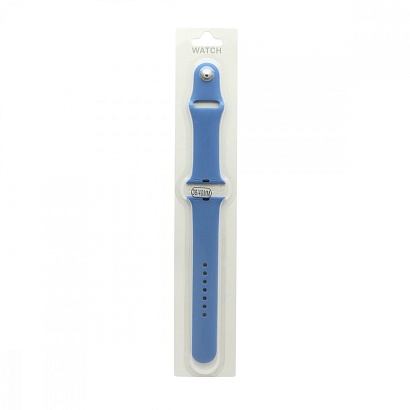 Силиконовый ремешoк для часов Apple Watch 38/40мм синий (024) (L)