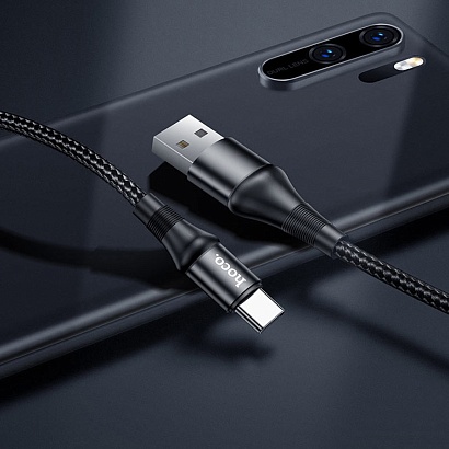 Кабель USB - Type-C HOCO X50 "Excellent" (3А, 100см) черный