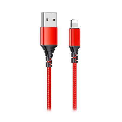 Кабель USB - Lightning Axtel AX54 (100см) красный
