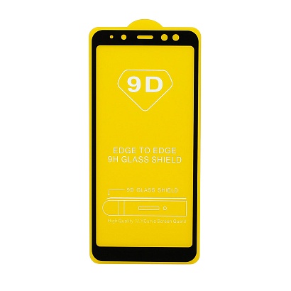Защитное стекло Full Glass для Samsung Galaxy A8 2018 (A530) черное (Full GC) тех. пак