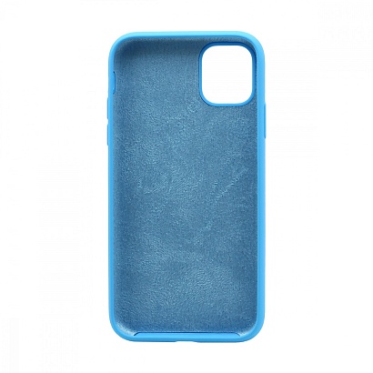Чехол Silicone Case без лого для Apple iPhone 11/6.1 (полная защита) (016) голубой