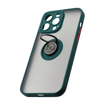 Чехол Shockproof Ring для Apple iPhone 14 Pro Max/6.7 (005) зелено-оранжевый