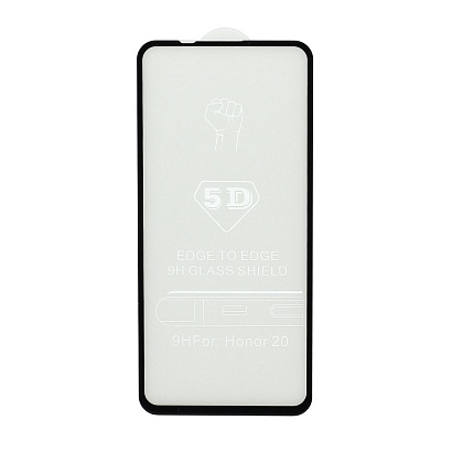Защитное стекло 6D (T.M) для Huawei Honor 20/Honor 20 Pro черное тех. пак