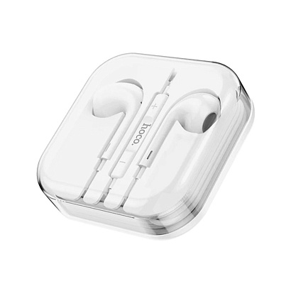 Наушники с микрофоном HOCO M-1 Max (3.5 mm jack) белые