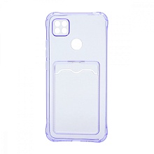Чехол с кармашком для Xiaomi Redmi 9C/Redmi 10A прозрачный (005) сиреневый