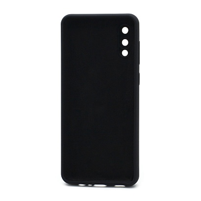 Чехол Silicone Cover Color для Samsung Galaxy A02/M02 (003) черный полная защита 