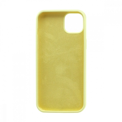 Чехол Silicone Case без лого для Apple iPhone 14 Plus/6.7 (полная защита) (051) желтый