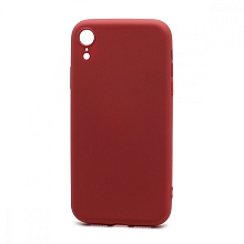 Чехол Silicone Case NEW ERA (накладка/силикон) для Apple iPhone XR малиновый