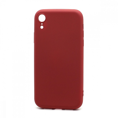 Чехол Silicone Case NEW ERA (накладка/силикон) для Apple iPhone XR малиновый