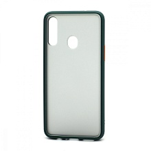 Чехол Shockproof силикон-пластик для Samsung Galaxy A20S зелено-оранжевый