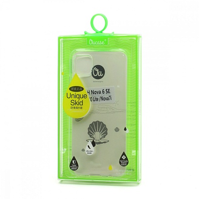 Чехол OU Unique Skid для Huawei P40 Lite силикон в блистере прозрачный