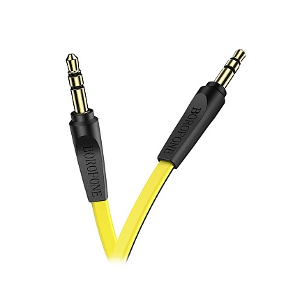 Кабель AUX (3,5 mm jack) Borofone BL6 (200см) желтый