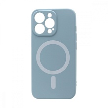 Чехол Magnet для Apple iPhone 13 Pro/6.1 (Soft Touch/MSafe) серый