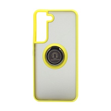 Чехол Shockproof Ring для Samsung Galaxy S22 (001) желто-черный