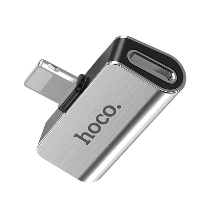 Переходник Hoco LS24 Lightning - 2*Lightning серебристый