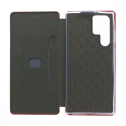Чехол-книжка BF модельный (силикон/кожа) для Samsung Galaxy S22 Ultra красный