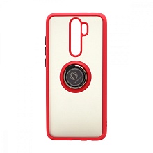 Чехол Shockproof Ring для Xiaomi Redmi Note 8 Pro (002) красно-черный