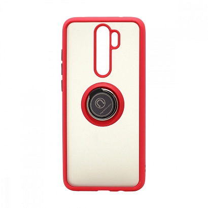 Чехол Shockproof Ring для Xiaomi Redmi Note 8 Pro (002) красно-черный