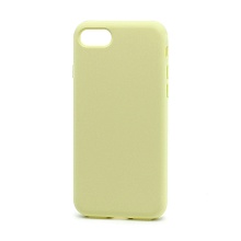 Чехол Silicone Case без лого для Apple iPhone 7/8/SE 2020 (полн. защ) (051) светло желтый
