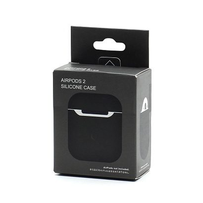 Чехол для наушников AirPods 2 Silicone Case (018) черный