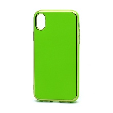 Чехол Silicone case Onyx Clear (накладка/силикон) для Apple iPhone XR зеленый