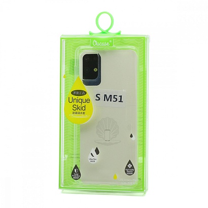 Чехол OU Unique Skid для Samsung Galaxy M51 силикон в блистере прозрачный