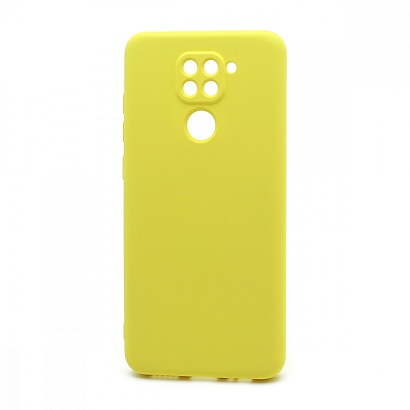Чехол Silicone Case NEW ERA (накладка/силикон) для Xiaomi Redmi Note 9 желтый
