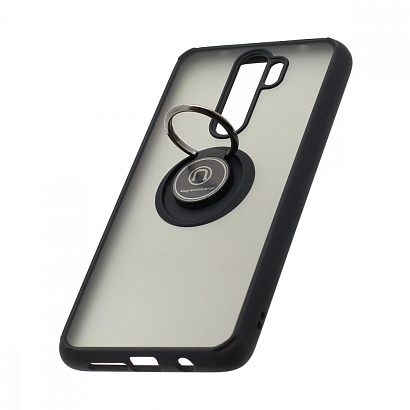 Чехол Shockproof Ring для Xiaomi Redmi Note 8 Pro (003) черно-красный