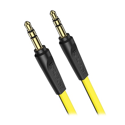Кабель AUX (3,5 mm jack) Borofone BL6 (200см) желтый