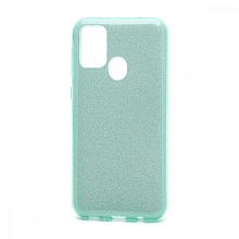 Чехол Fashion с блестками силикон-пластик для Samsung Galaxy M31 зеленый