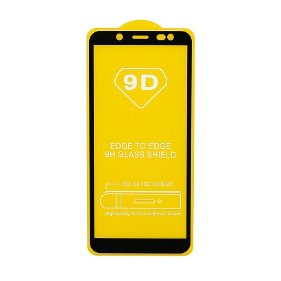 Защитное стекло Full Glass для Samsung Galaxy A6 черное (Full GC) тех. пак
