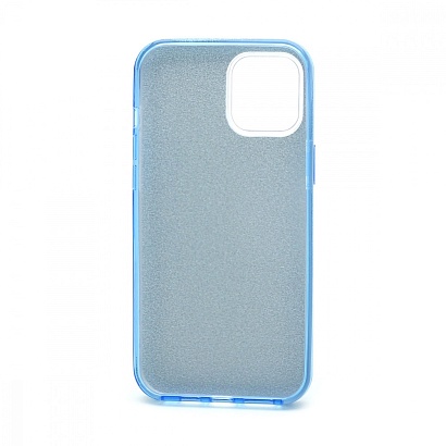 Чехол Fashion с блестками силикон-пластик для Apple iPhone 12 Pro Max/6.7 голубой