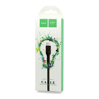 Кабель USB - Micro USB HOCO U31 "Benay" (2.4А, 100см) черный