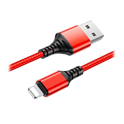 Кабель USB - Lightning Axtel AX54 (100см) красный