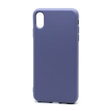Чехол Silicone Case New Era (накладка/силикон) для Apple iPhone XS Max темно сиреневый