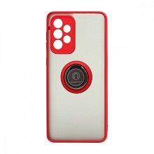 Чехол Shockproof Ring для Samsung Galaxy А73 (002) красно-черный