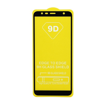 Защитное стекло Full Glass для Samsung Galaxy J4 Plus черное (Full GC) тех. пак