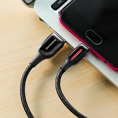 Кабель USB - Micro USB Borofone BU14 "Heroic" (2.4А, 120см) черный